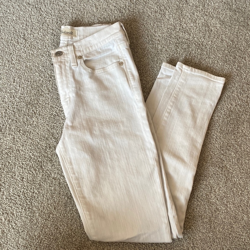 Madewell High-Rise Skinny Skinny White Jeans